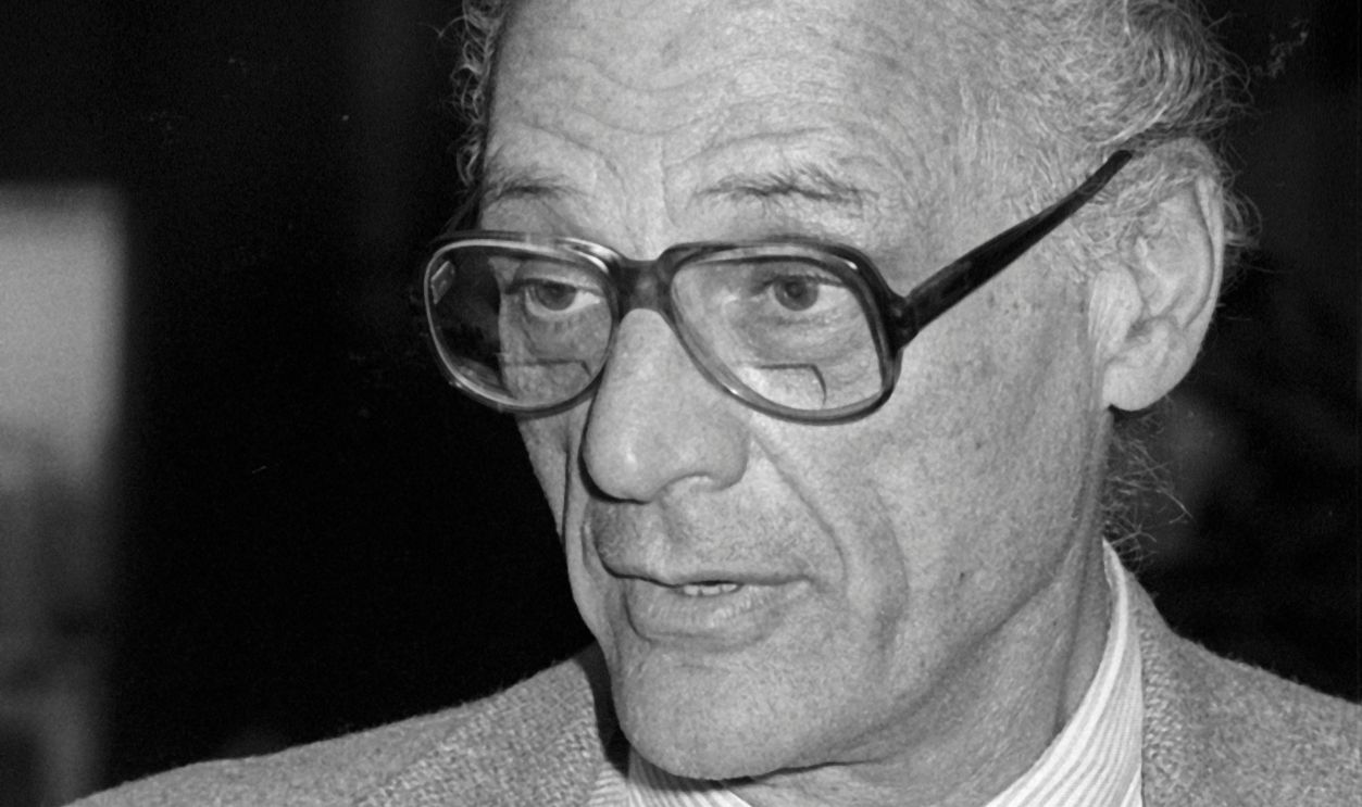 Getty Images - 139120617 - Playwright Arthur Miller attends 50th Anniversary Party for Neighbors Playhouse School of Theater on December 3, 1978 at Macy's in New York City.