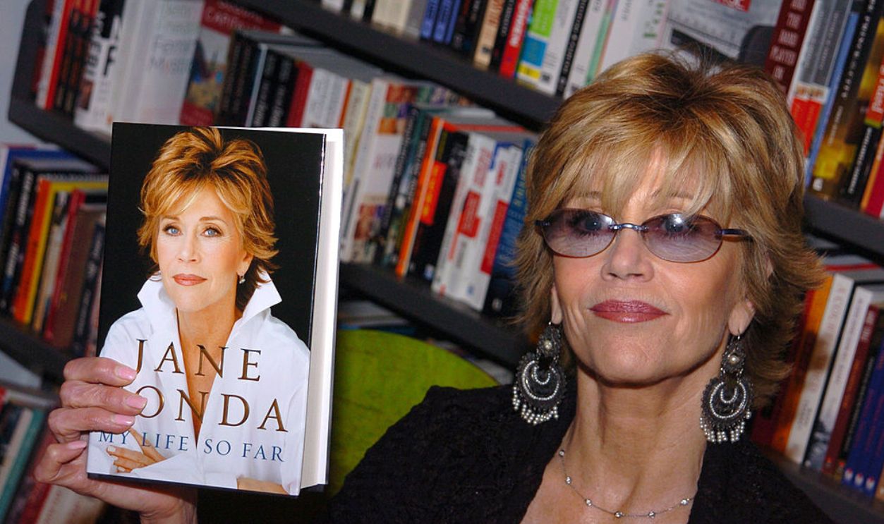 Jane Fonda during Jane Fonda Signs Her Book 
