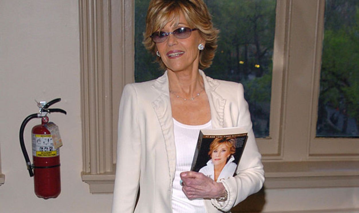 Jane Fonda during Jane Fonda Signs Her Book 