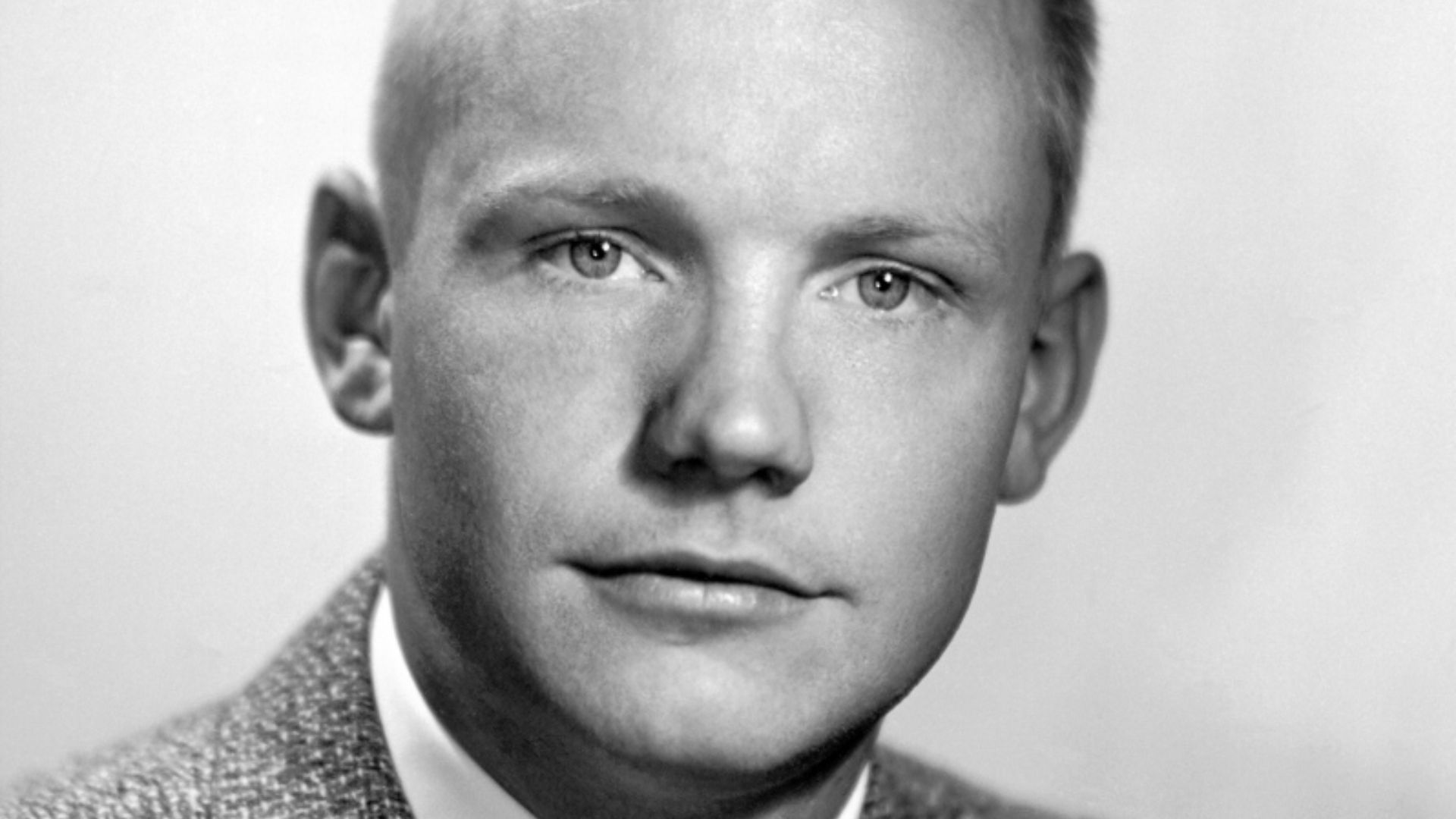 A portrait of Neil Armstrong while a test pilot at the NACA High-Speed Flight Station at Edwards Air Force Base, California.