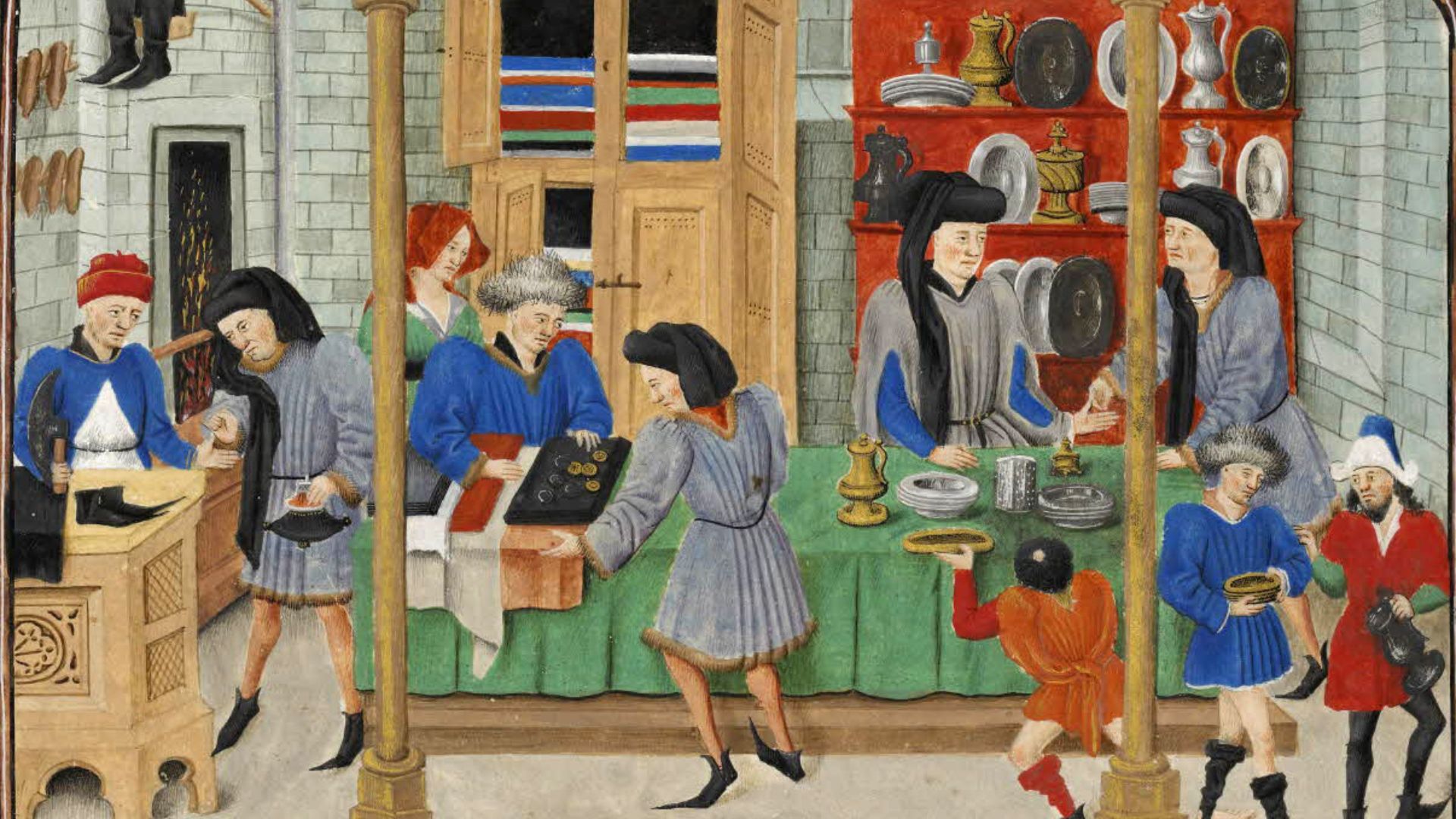 Средневековый рынок. Миниатюра к