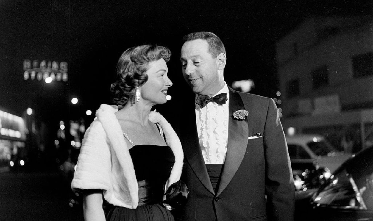 LOS ANGELES,CA - DECEMBER 20,1954: Actress Donna Reed and husband Film Producer Tony Owens attend premiere party for 