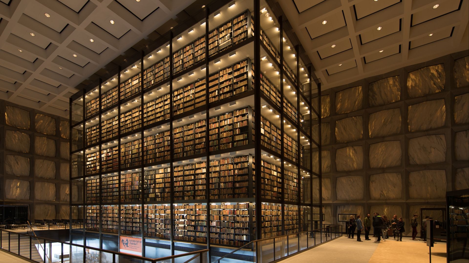 Innenansicht der Beinecke Rare Book Bibliothek