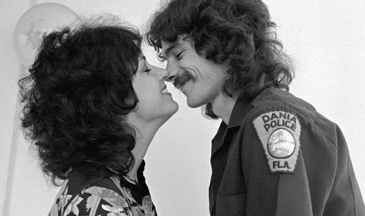 Jefferson Starship Singer Grace Slick and husband/lighting designer Skip Johnson together at the Continental Hyatt House