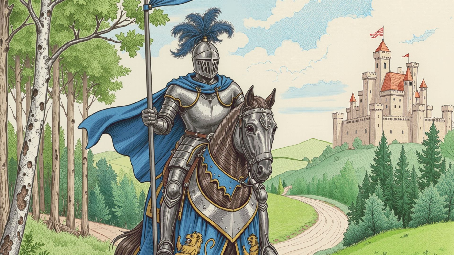 Knight-Errant on a quest to prove his valor and boost his honor by acts of courage and grace, dedicated to his beloved lady.