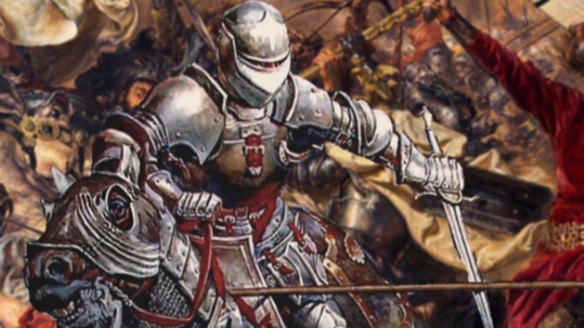 Heavy cavalry knight on horse