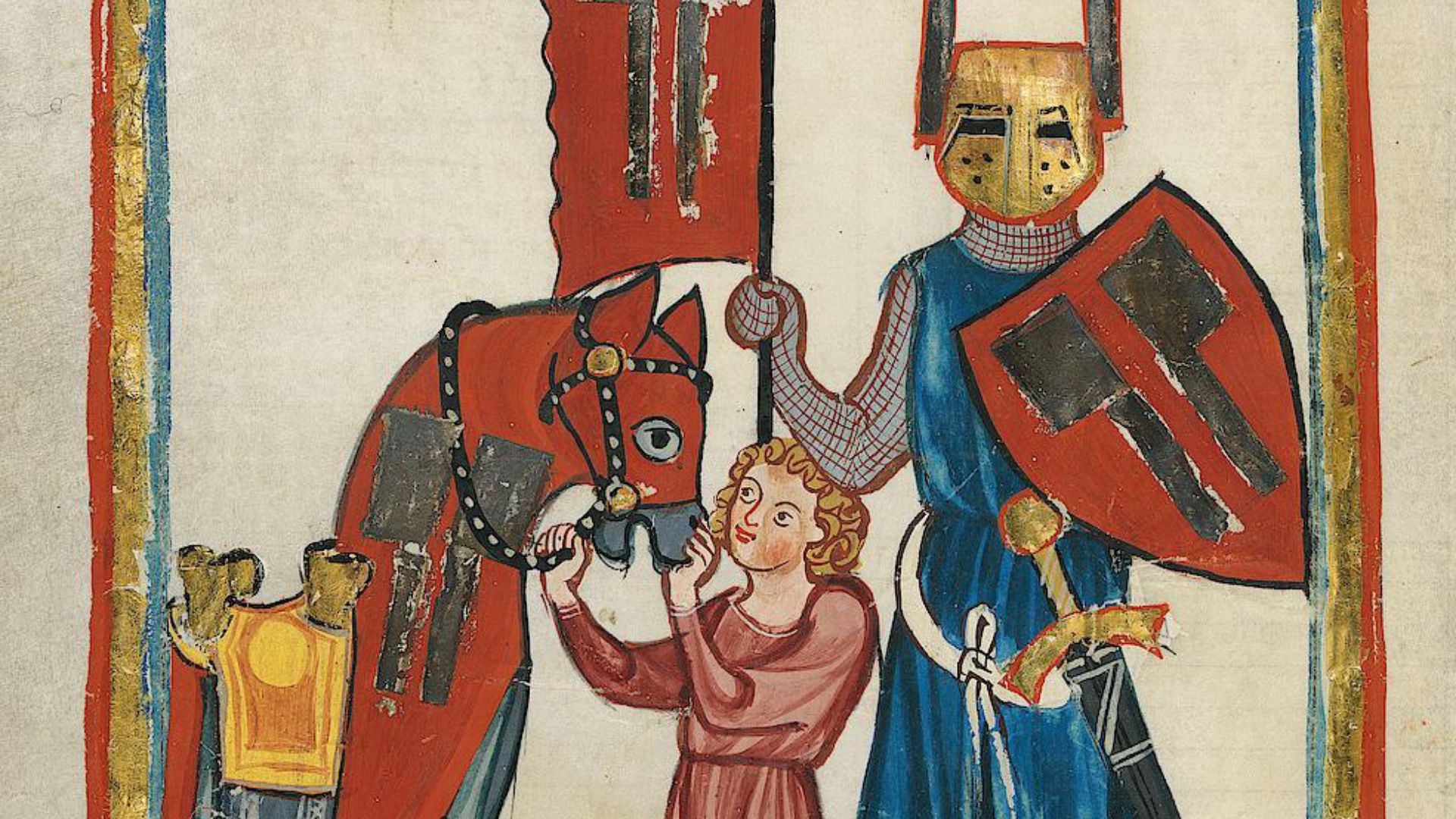 Codex Manesse, UB Heidelberg, Cod. Pal. germ. 848, fol. 149v: Herr Wolfram von Eschenbach