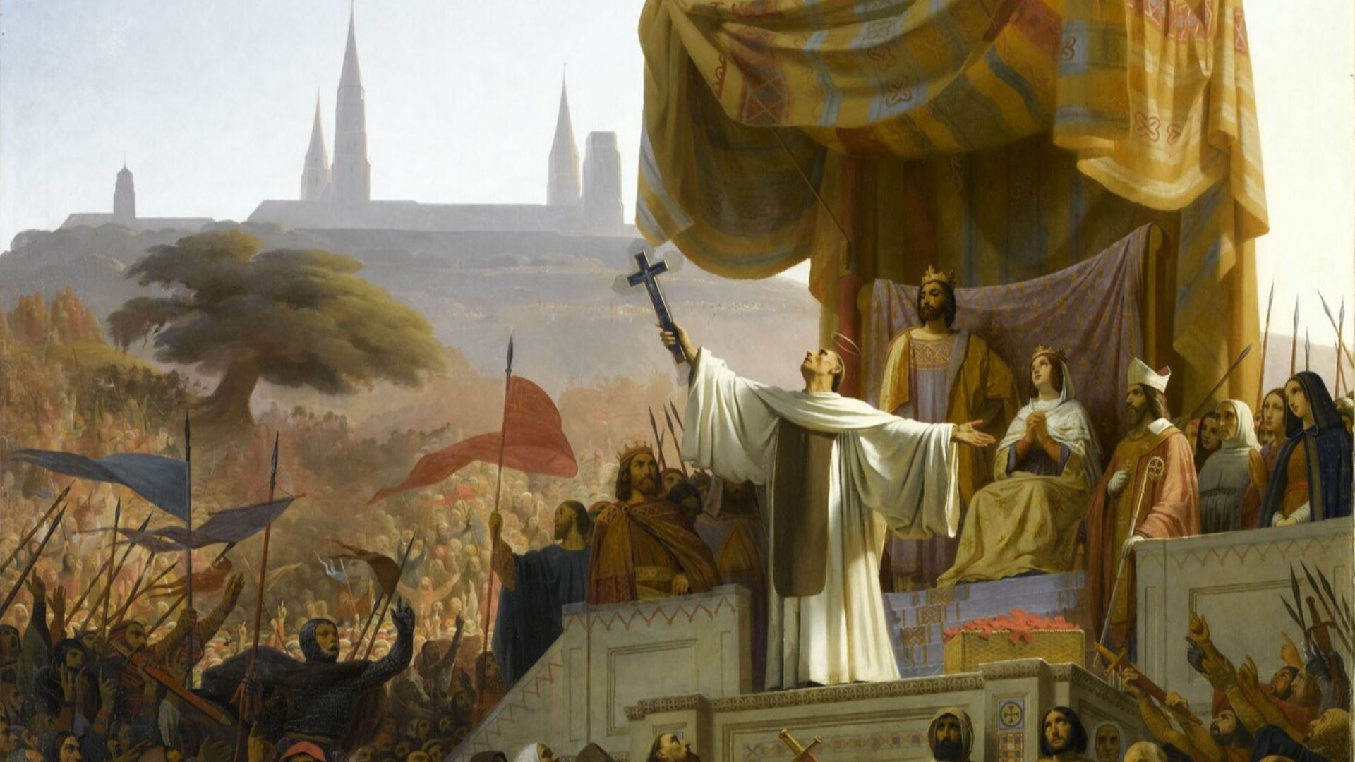 Saint-Bernard prêchant la 2e croisade, à Vézelay, en 1146