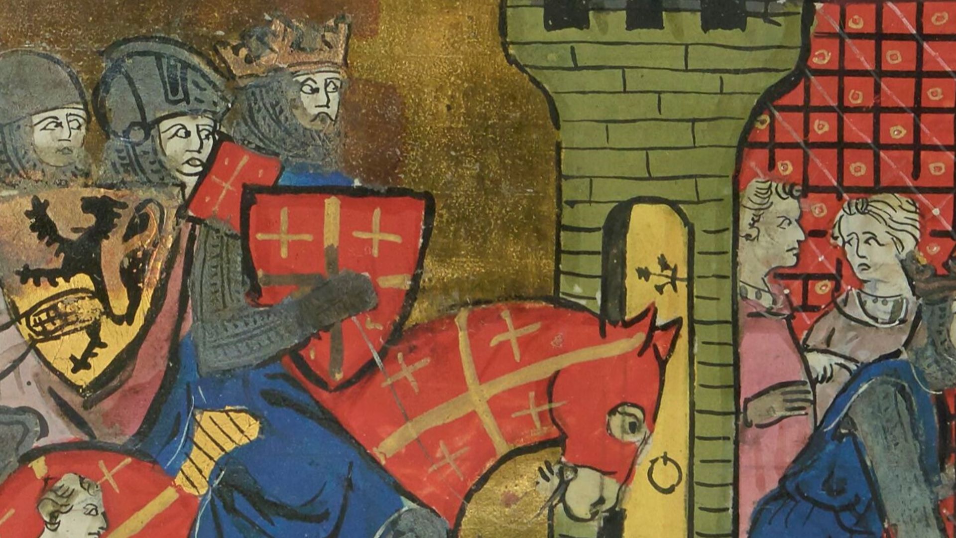 Godefroy de Bouillon passant le Jourdain et tuant un chameau