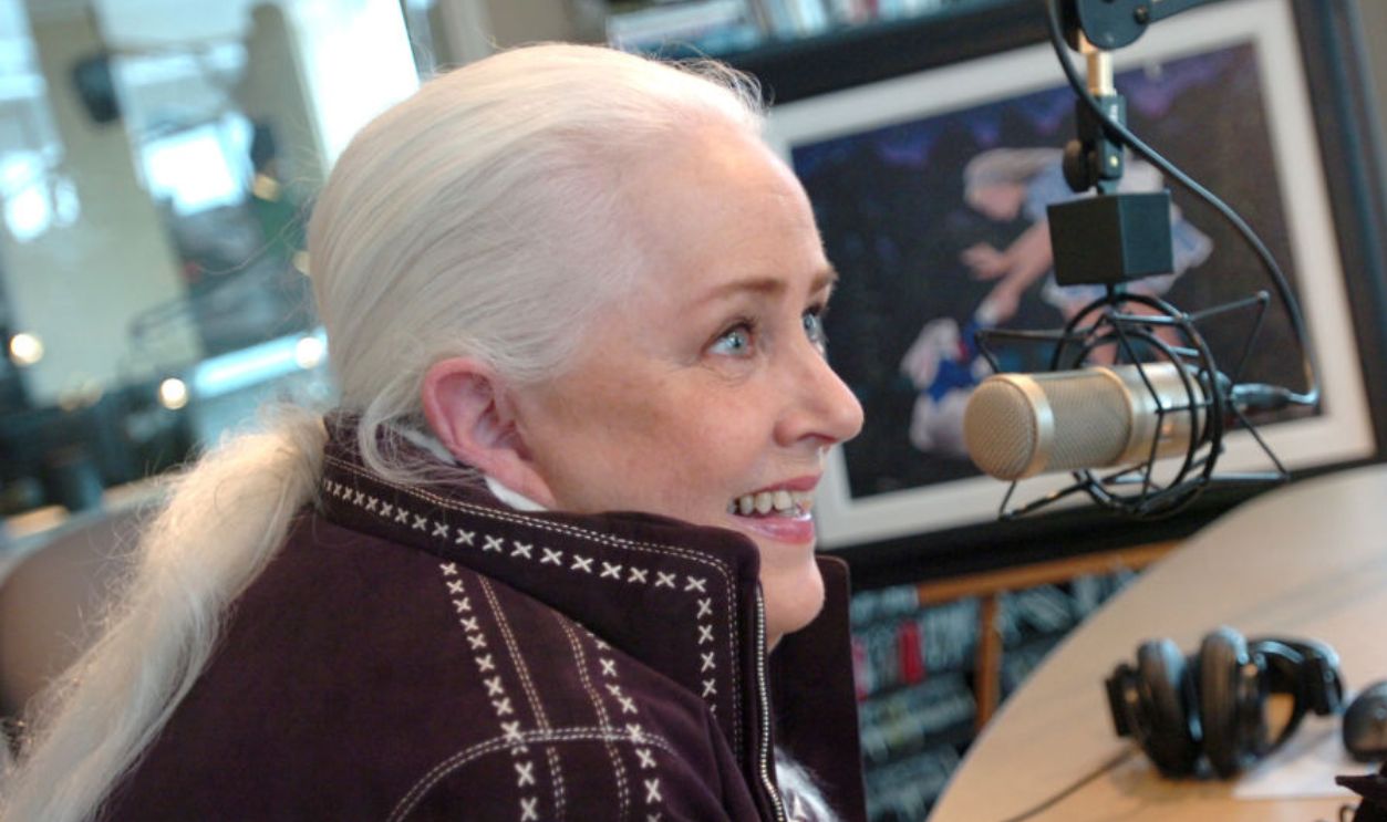 (03/16/07 Brighton, MA) Grace Slick interviews at WZLX about her art work. (Staff photo by Faith Ninivaggi /Saved in Adv Sun/ Sat/ Adve Fea.)