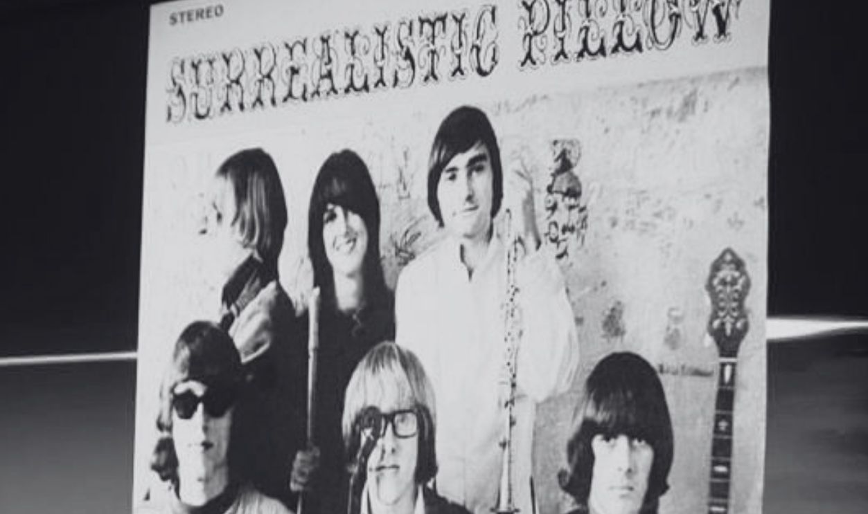 LOS ANGELES, CA - APRIL 24: Graphic showing Jefferson Airplane Album Cover Surrealistic Pillow at The GRAMMY Museum on April 24, 2016 in Los Angeles, California.