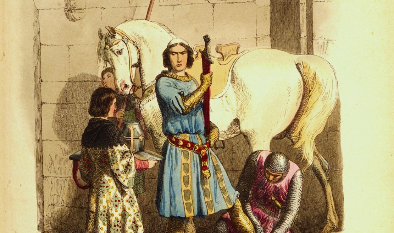 Gettyimages - 1277649922, Knight served by his Squire and his Pages. End of the 13th Century 