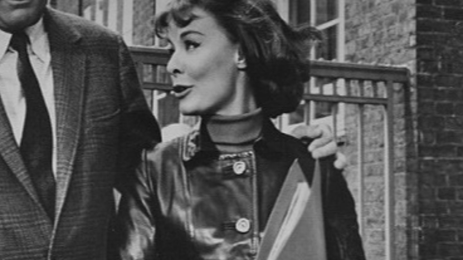 Gregory Peck and Anne Heywood in a press photo for the American film The Chairman (1969).