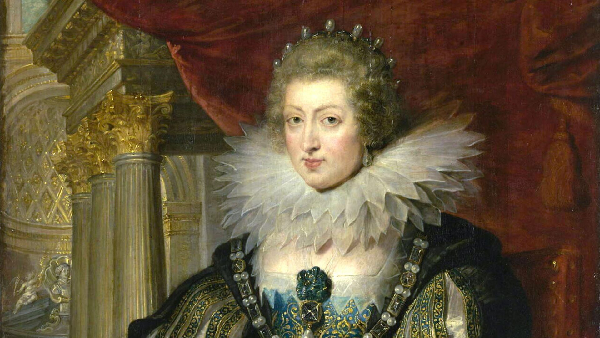 Portrait of Anne of Austria. Copy after a lost original painted c. 1620-1625.