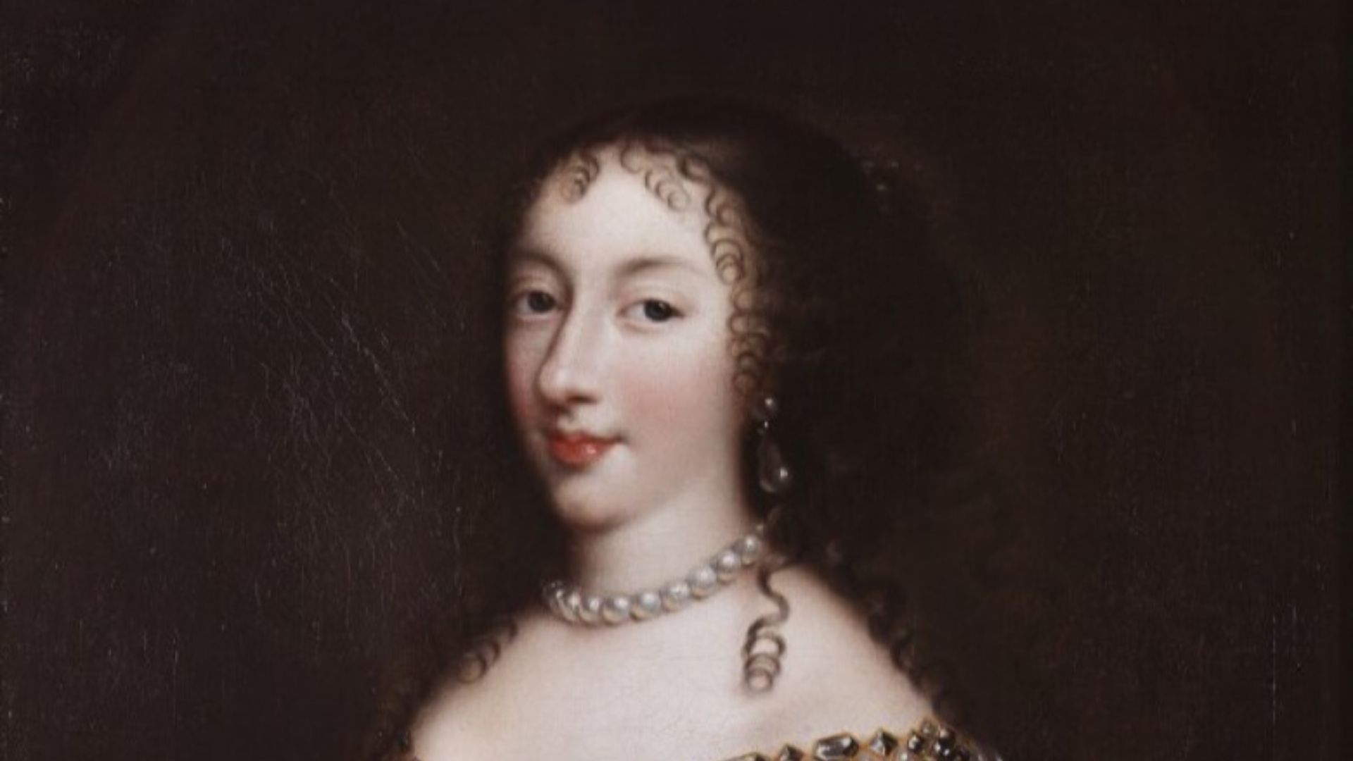 This portrait showcases Princess Henrietta Anne of England holding a dog, possibly after Pierre Mignard, based on a work of circa 1665-1670, NPG 228