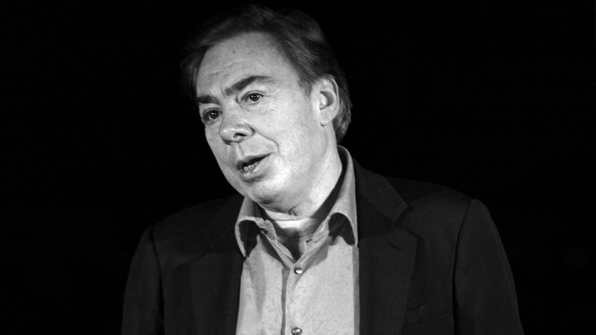 Andrew Lloyd Webber at the set of