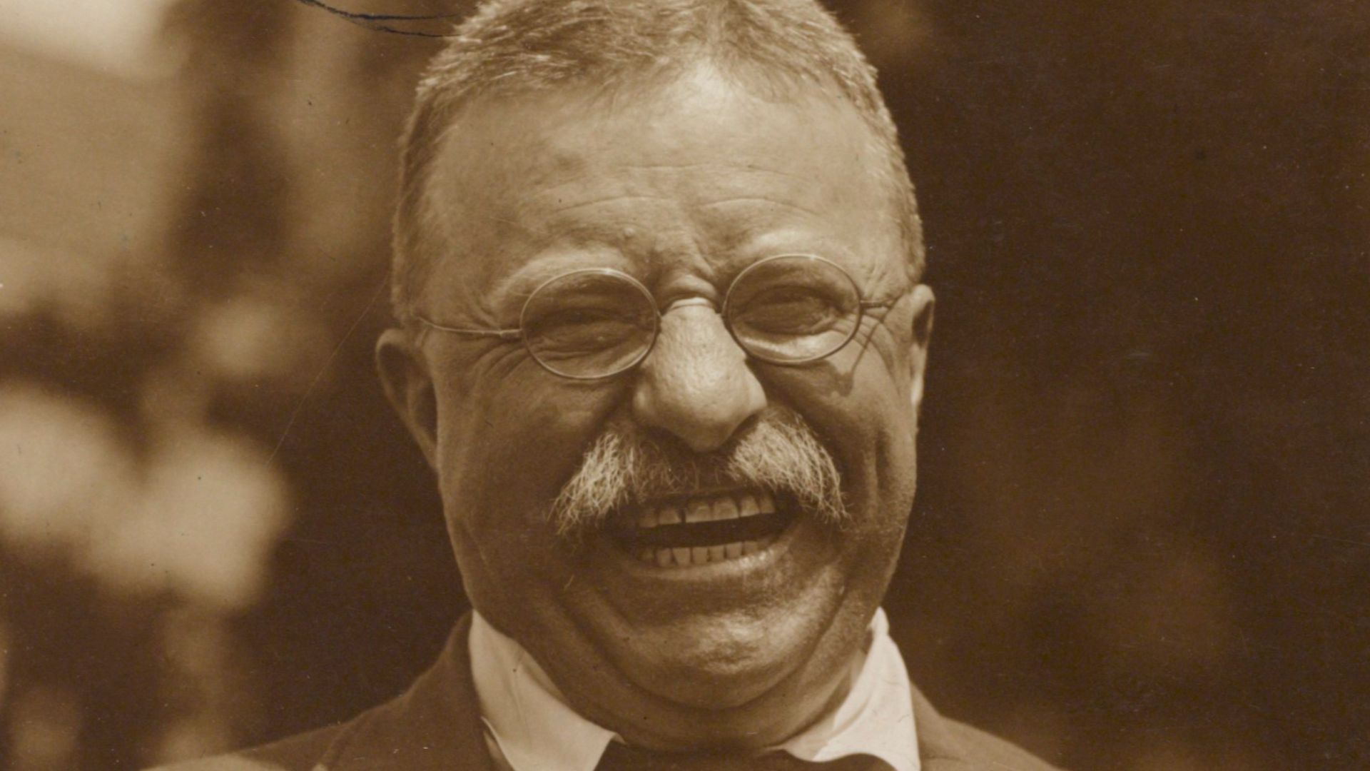 Title: Theodore Roosevelt laughing
Abstract/medium: 1 photographic print.