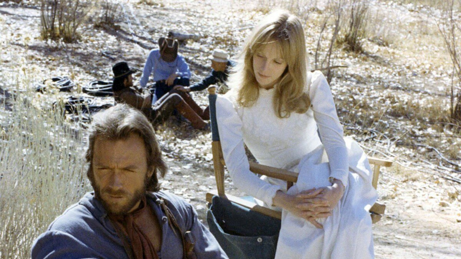 Clint Eastwood and Sondra Locke while filming The Outlaw Josey Wales in 1975