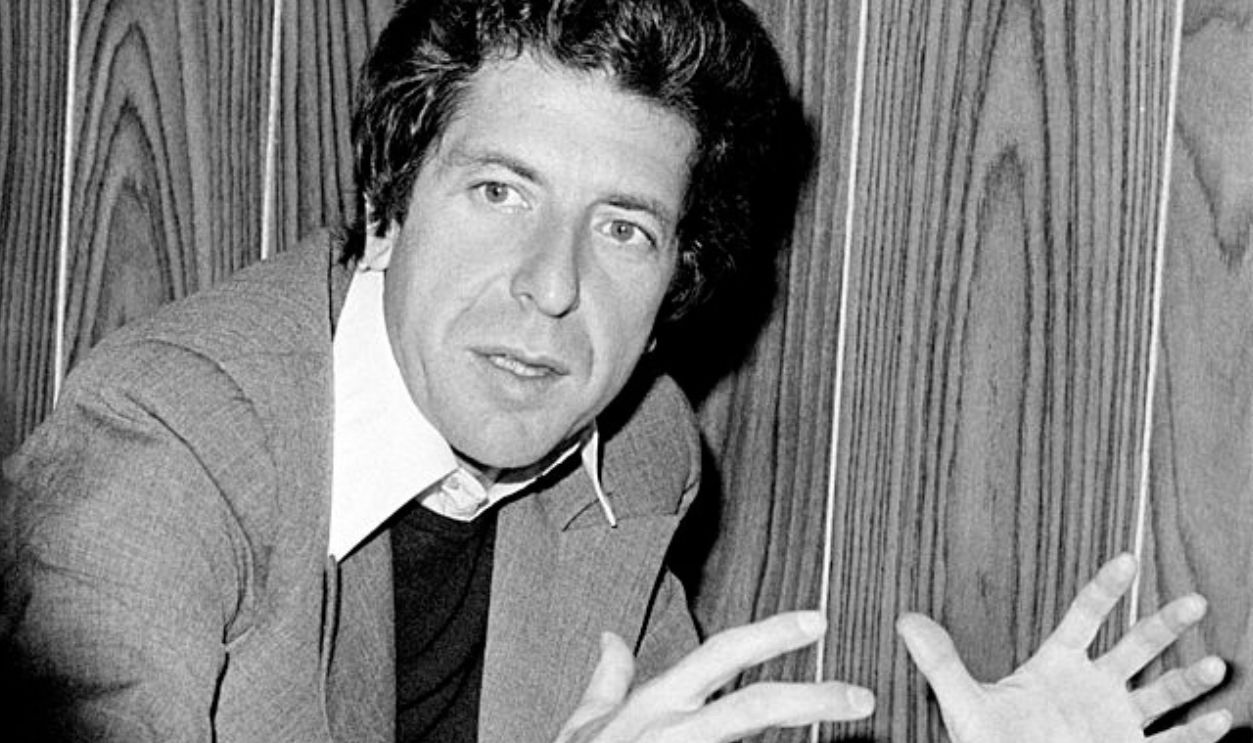 COPENHAGEN, DENMARK - SEPTEMBER 01: Leonard Cohen is interviewed in Copenhagen, Denmark in September 1974