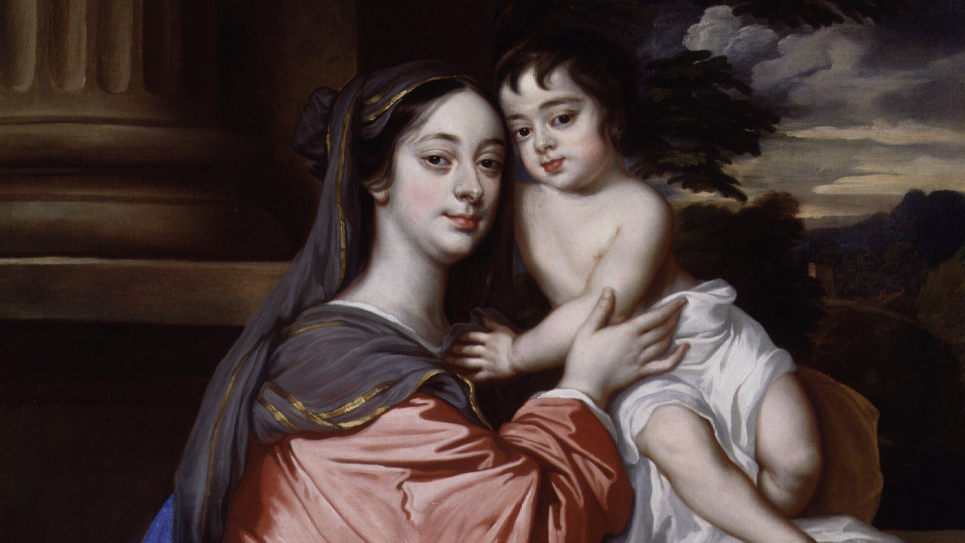 Portrait of Barbara Palmer, 1st Duchess of Cleveland (1640-1709), with her son Charles FitzRoy, 2nd Duke of Cleveland (1662-1730).