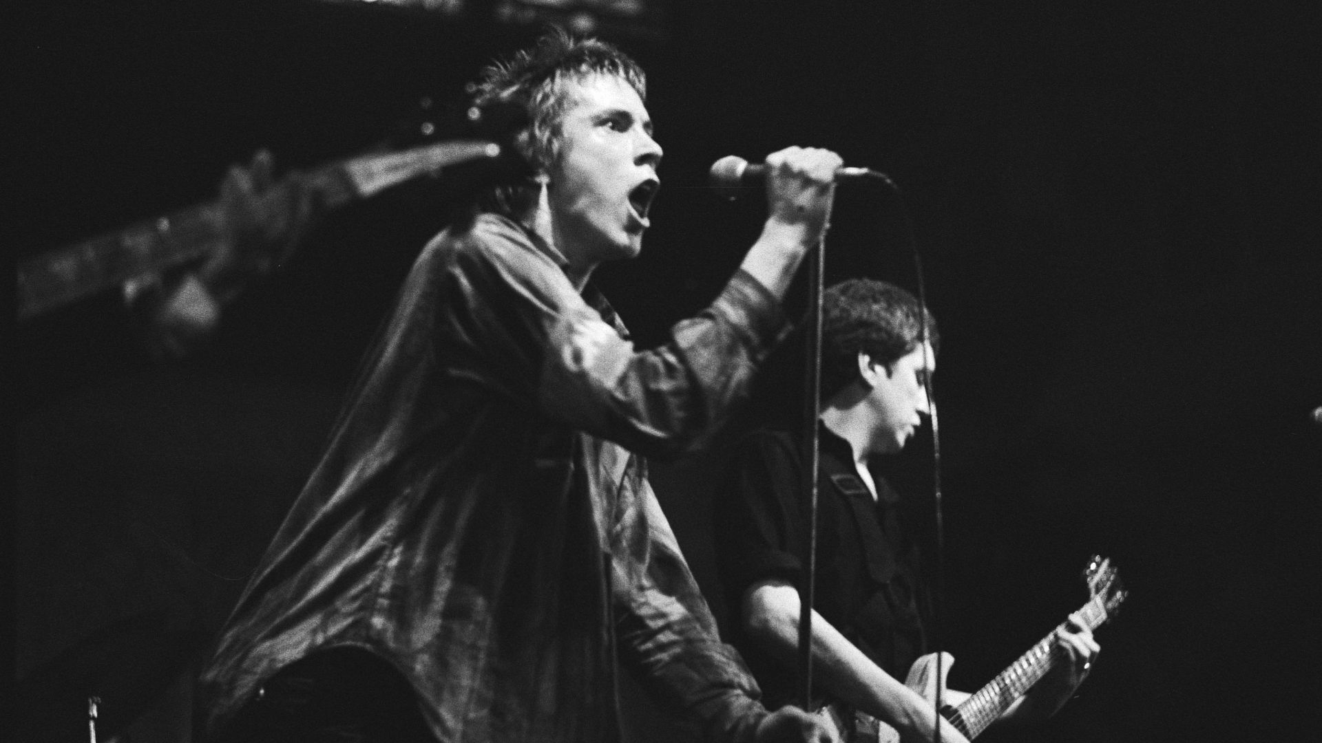Sex Pistols perform in Paradiso, Amsterdam (Jan. 1977).