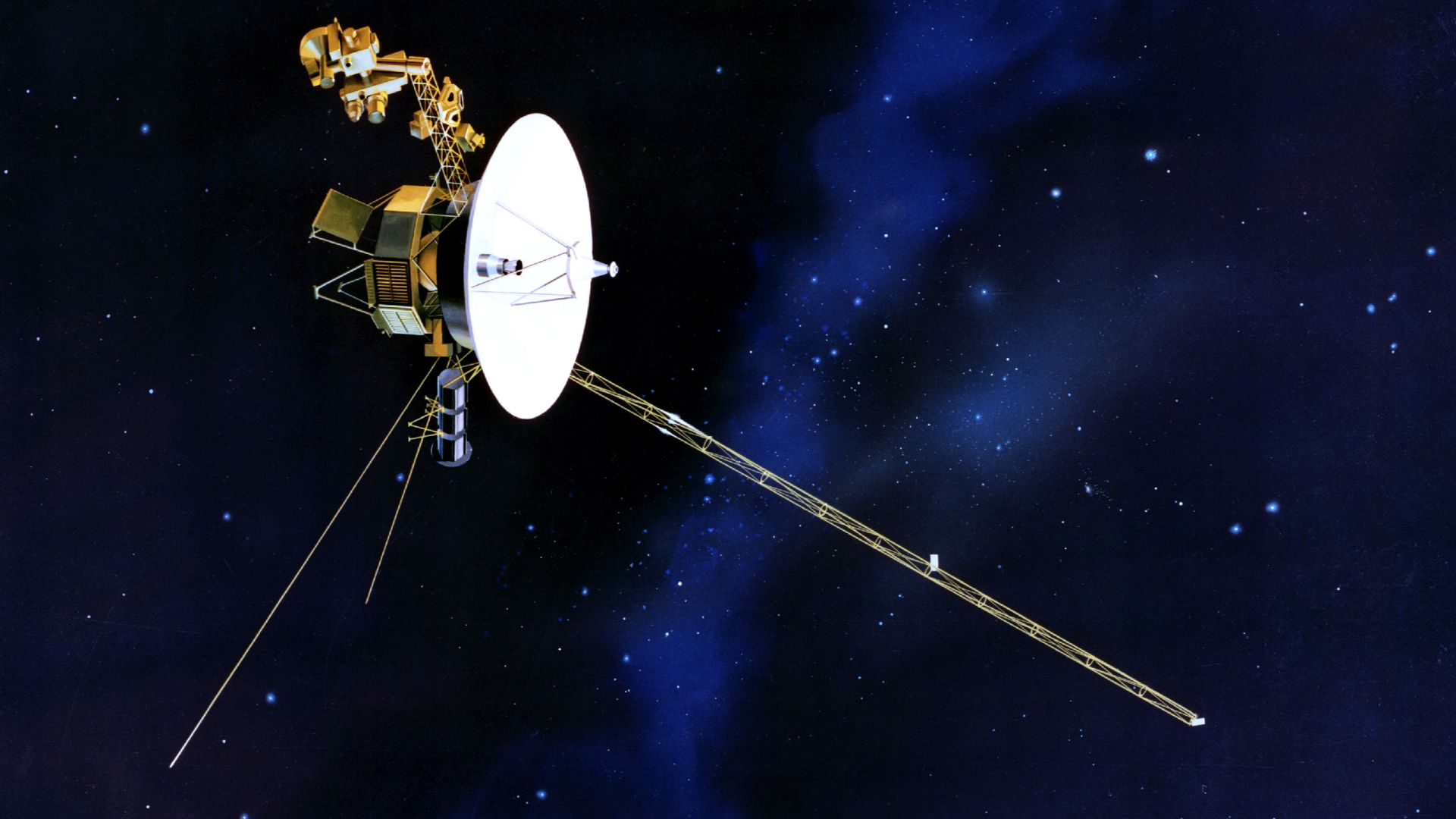 Artist's concept of Voyager in flight