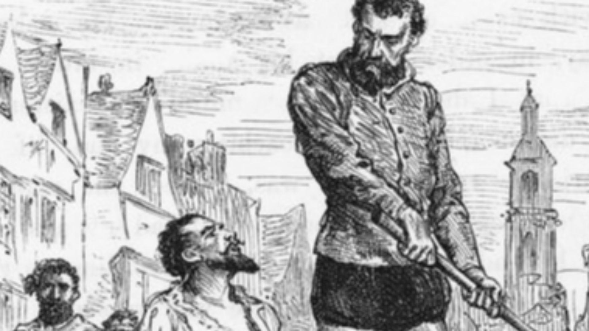 The execution of Sir Walter Raleigh.