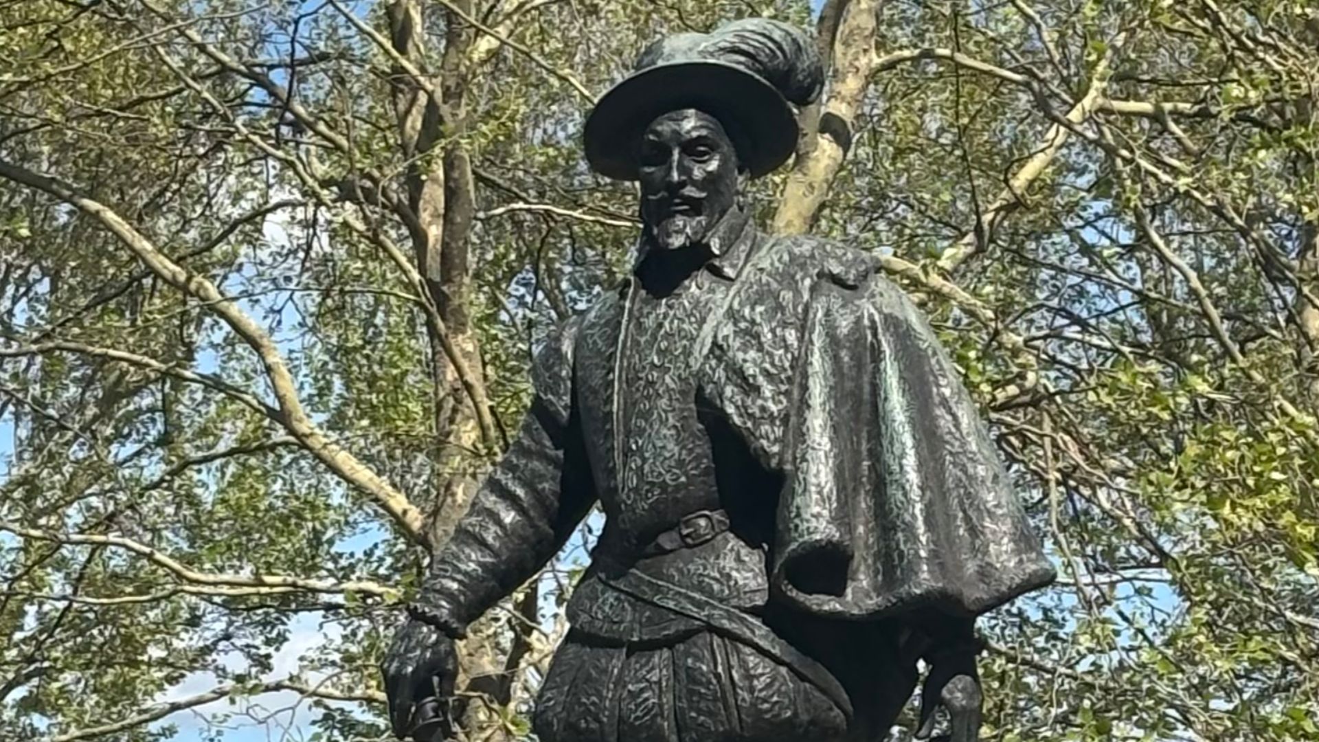 The statue of Sir Walter Raleigh in Greenwich