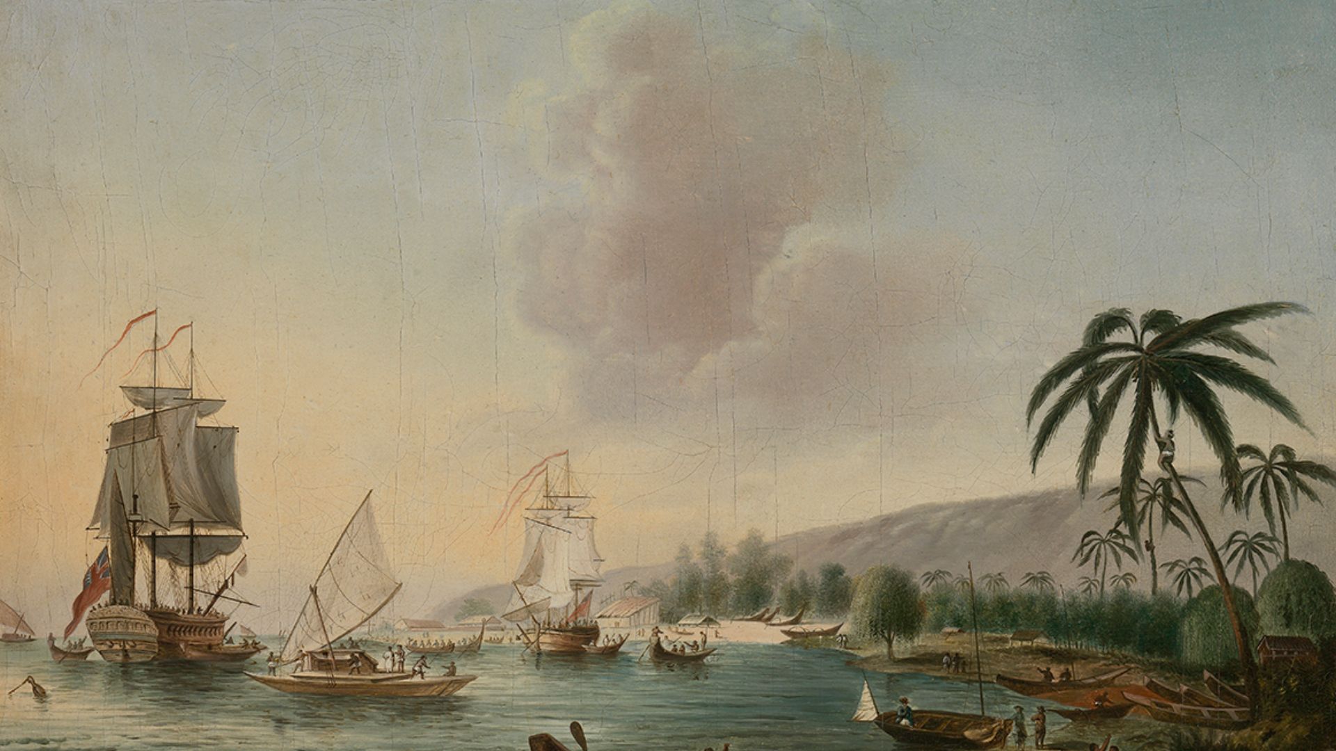 File:HMS 'Resolution' and 'Discovery' in Tahiti RMG L9757.jpg