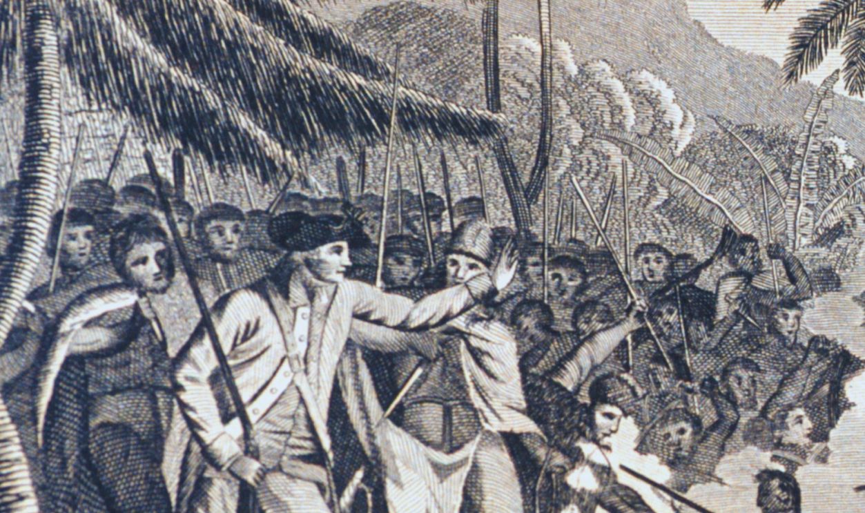 Gettyimages - 629460835, Death of Captain James Cook at Kealakekua Bay, Hawaii. Captain James Cook, 