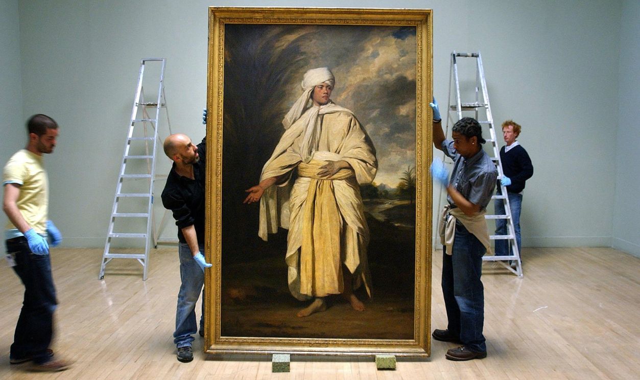 Gettyimages  - 829647308, Joshua Reynolds: The Creation of Celebrity Joshua Reynolds 'Portrait of Omai' is moved before hanging at Tate Britain. 