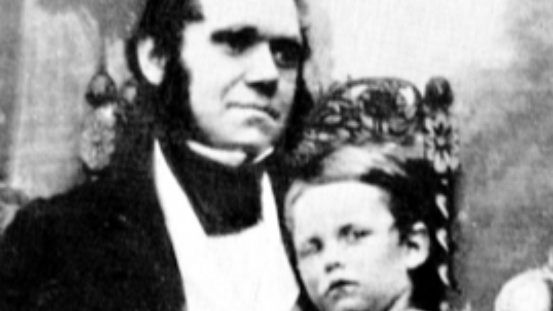 Charles Darwin (age 33) and his son William (notably the only picture known of Charles Darwin and another member of his family). Scanned from Karl Pearson, The Life, Letters, and Labours of Francis Galton. Daguerrotype originally from the 1842.