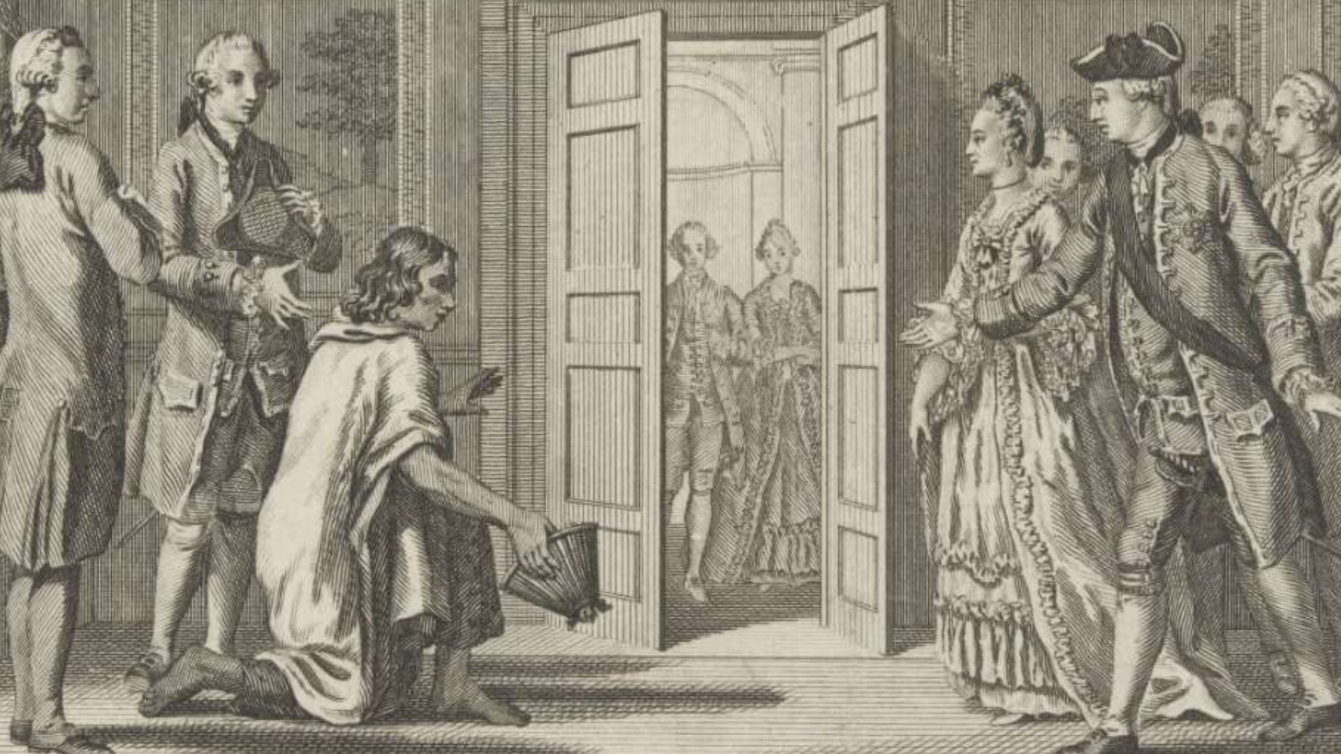 Omiah the Indian from Otaheite Presented to Their Majesties at Kew by Mr Banks & Dr Solander, July 17, 1774 by an unknown engraver