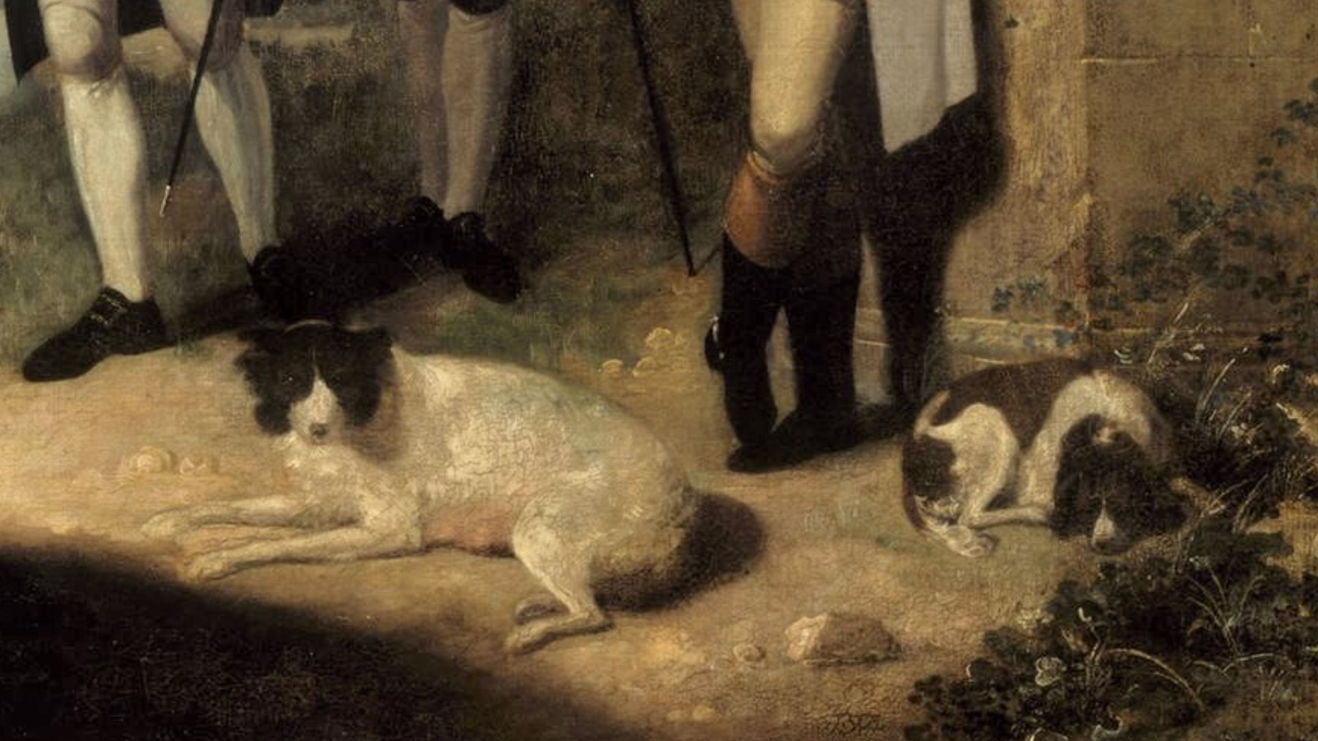 Captain James Cook, Sir Joseph Banks, Lord Sandwich, Dr Daniel Solander and Dr John Hawkesworth. Oil on canvas, 120 x 166 cm. By John Hamilton Mortimer. (Title devised by cataloguer).

The people portrayed are, from left to right, Dr Daniel Solander, Sir Joseph Banks, Captain James Cook, Dr John Hawkesworth, and John Montagu, 4th Earl of Sandwich.