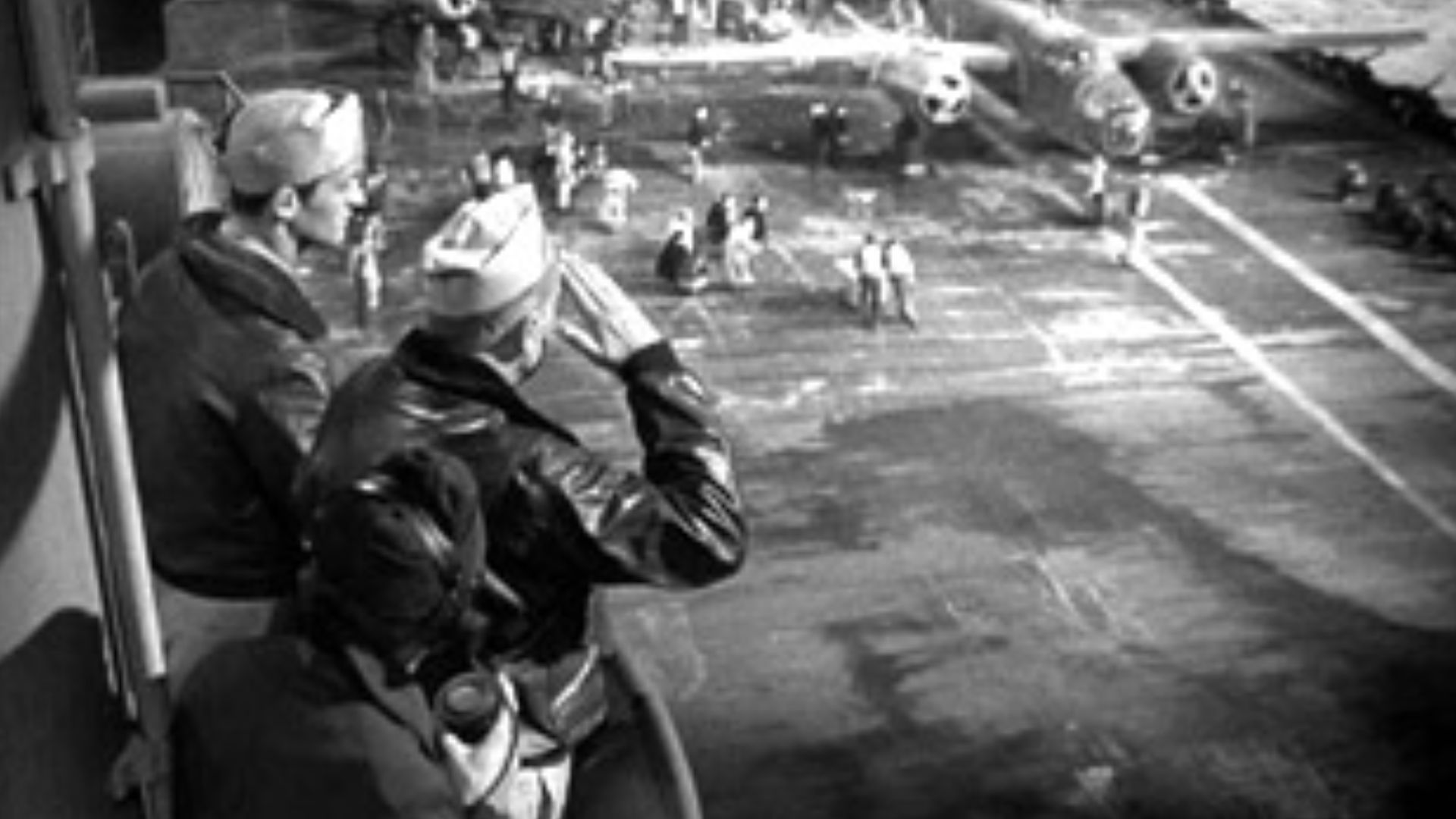 Cropped screenshot from the film Thirty Seconds Over Tokyo.