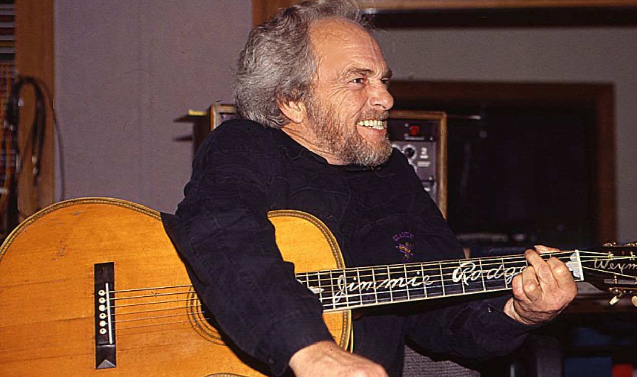 Country musician Merle Haggard recording in the studio on May 3, 1993. 