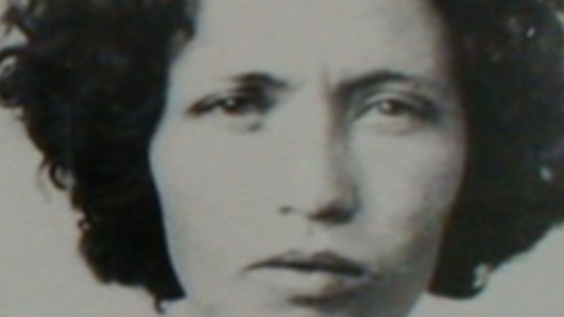 Mug shot of Blanche Barrow after her capture at Dexfield Park, IA, 7/27/33