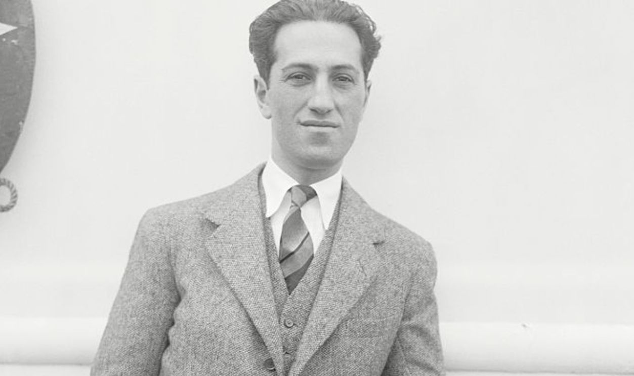 Composer George Gershwin seen here as he arrived on the S.S. Majestic.