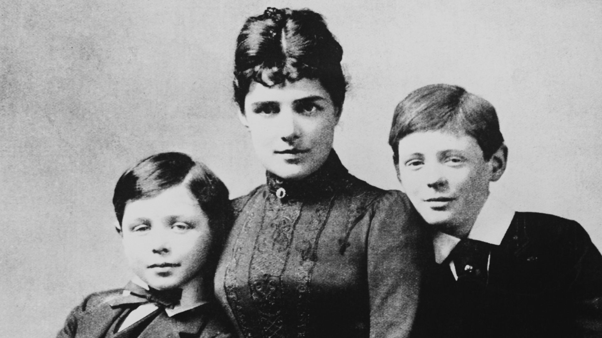 Jennie Churchill with John & Winston