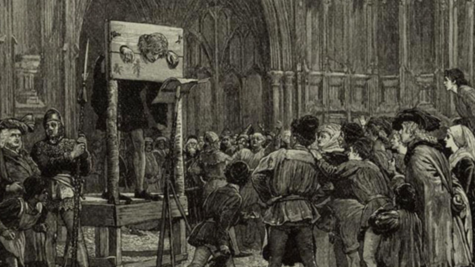 Perkin Warbeck in the pillory.