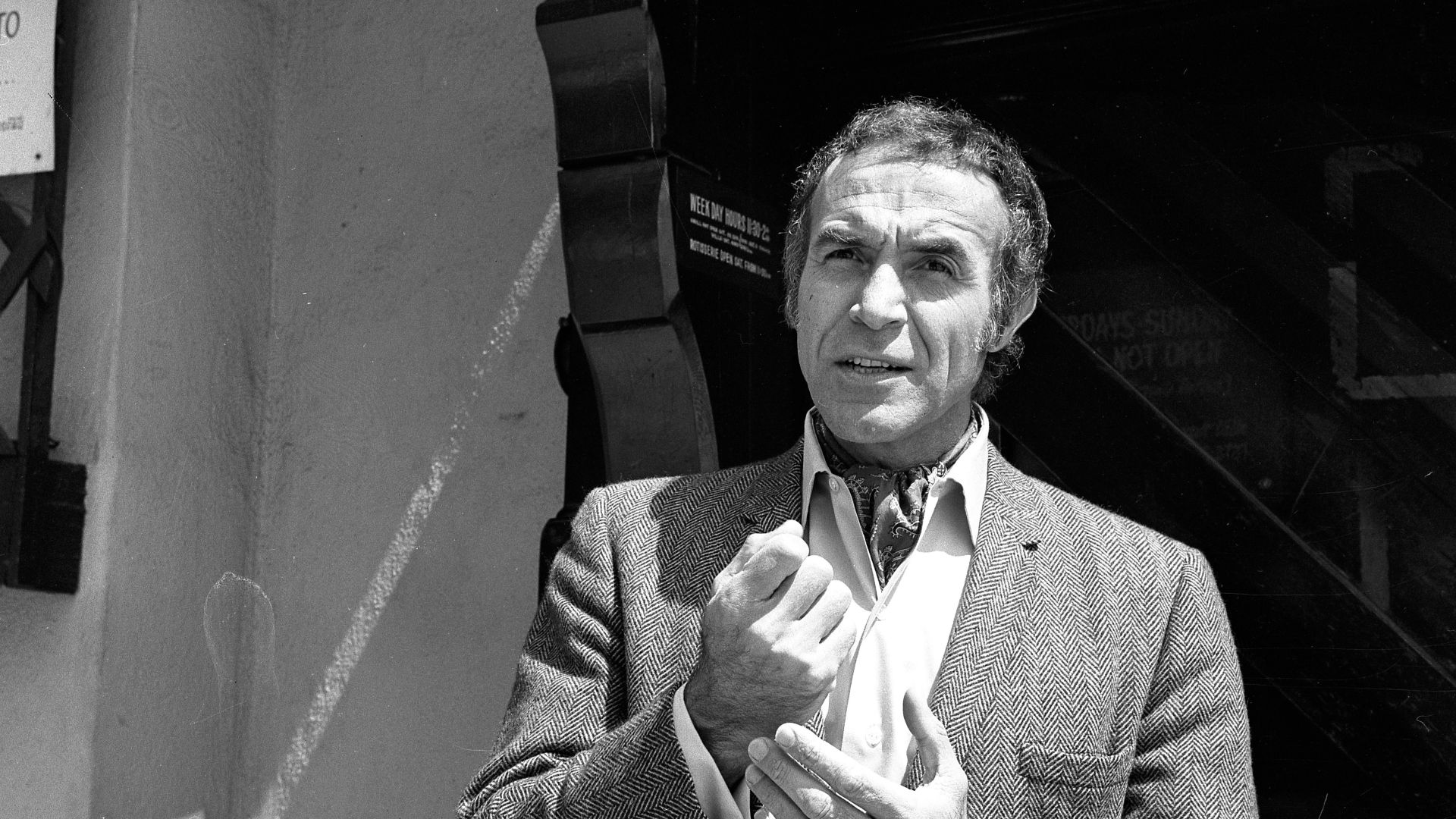 Half-length portrait of actor Ricardo Montalban, Los Angeles