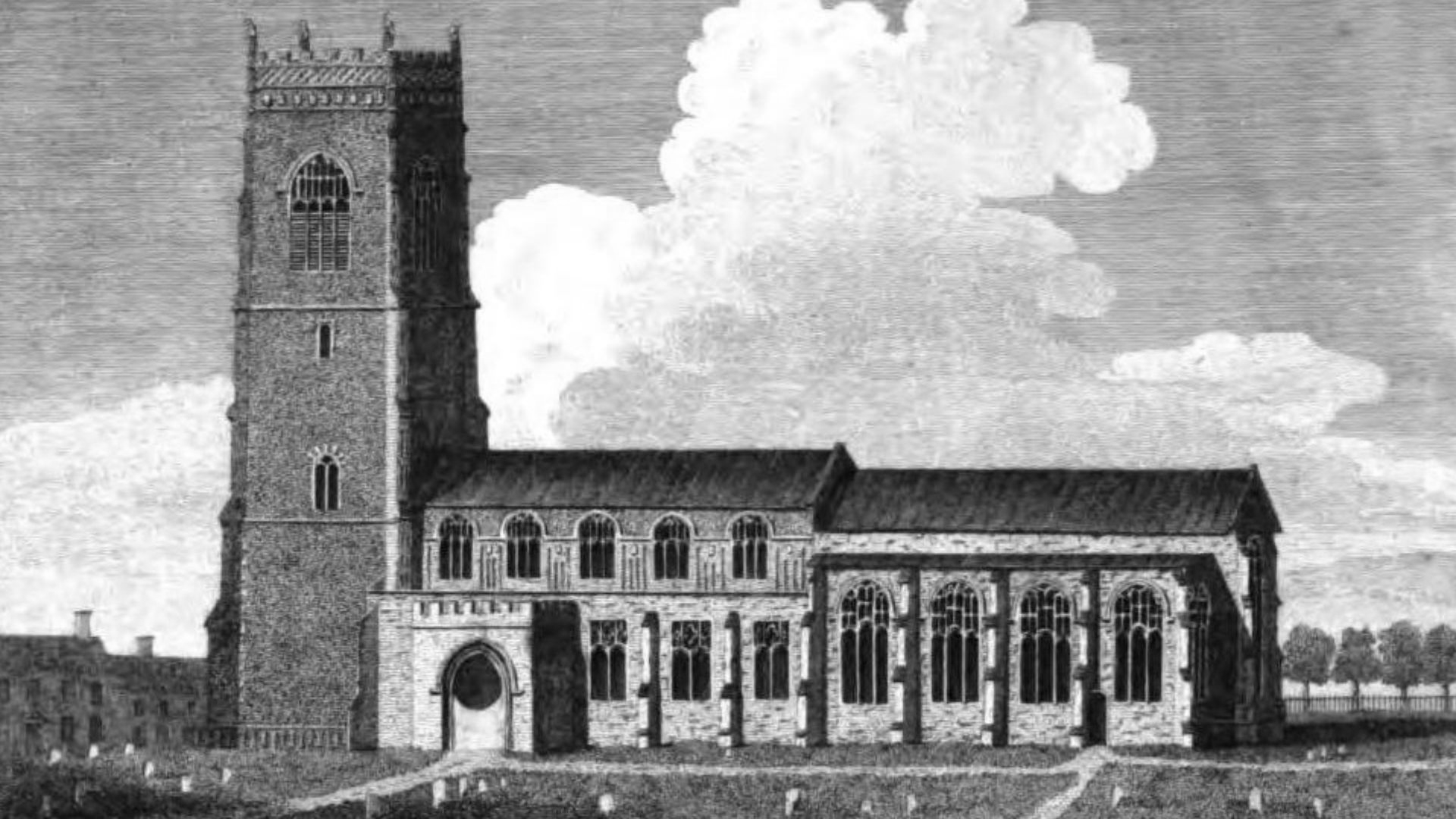 St Michael's parish church, Framlingham, Suffolk, seen from the southwest