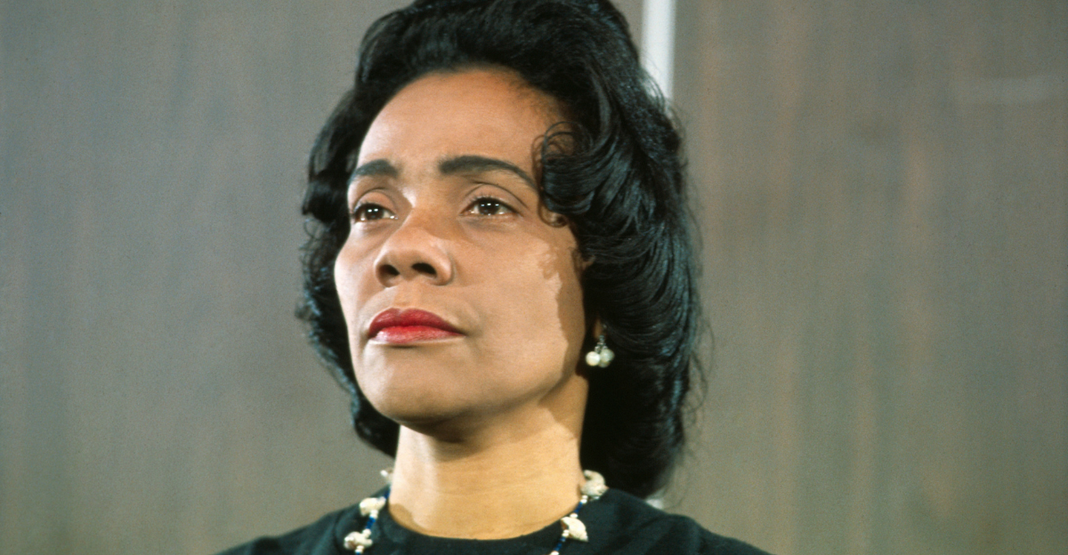 Mrs. Coretta Scott King, the widow of Dr. Martin Luther King