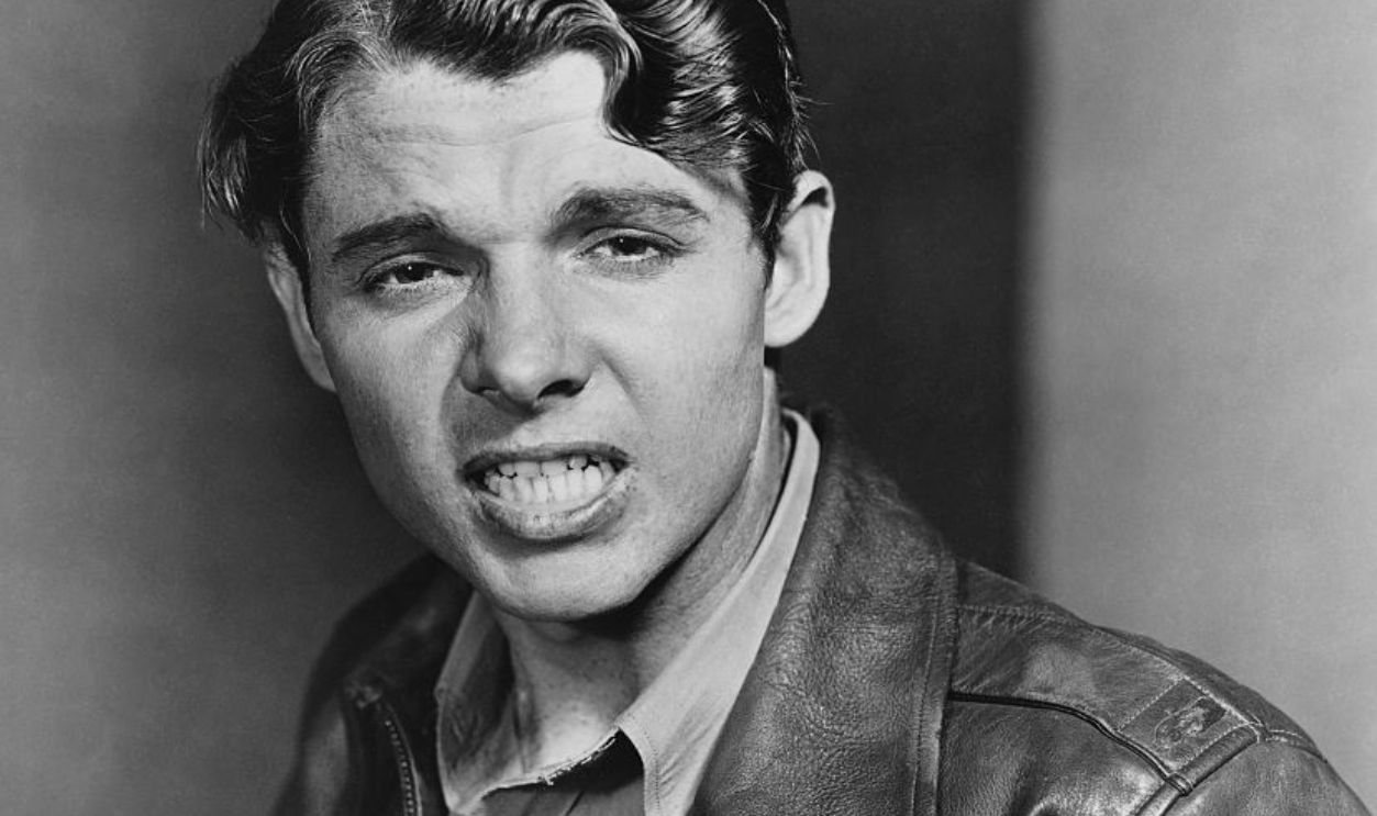Audie Murphy promotional portrait for his 1949 drama, Bad Boy. 