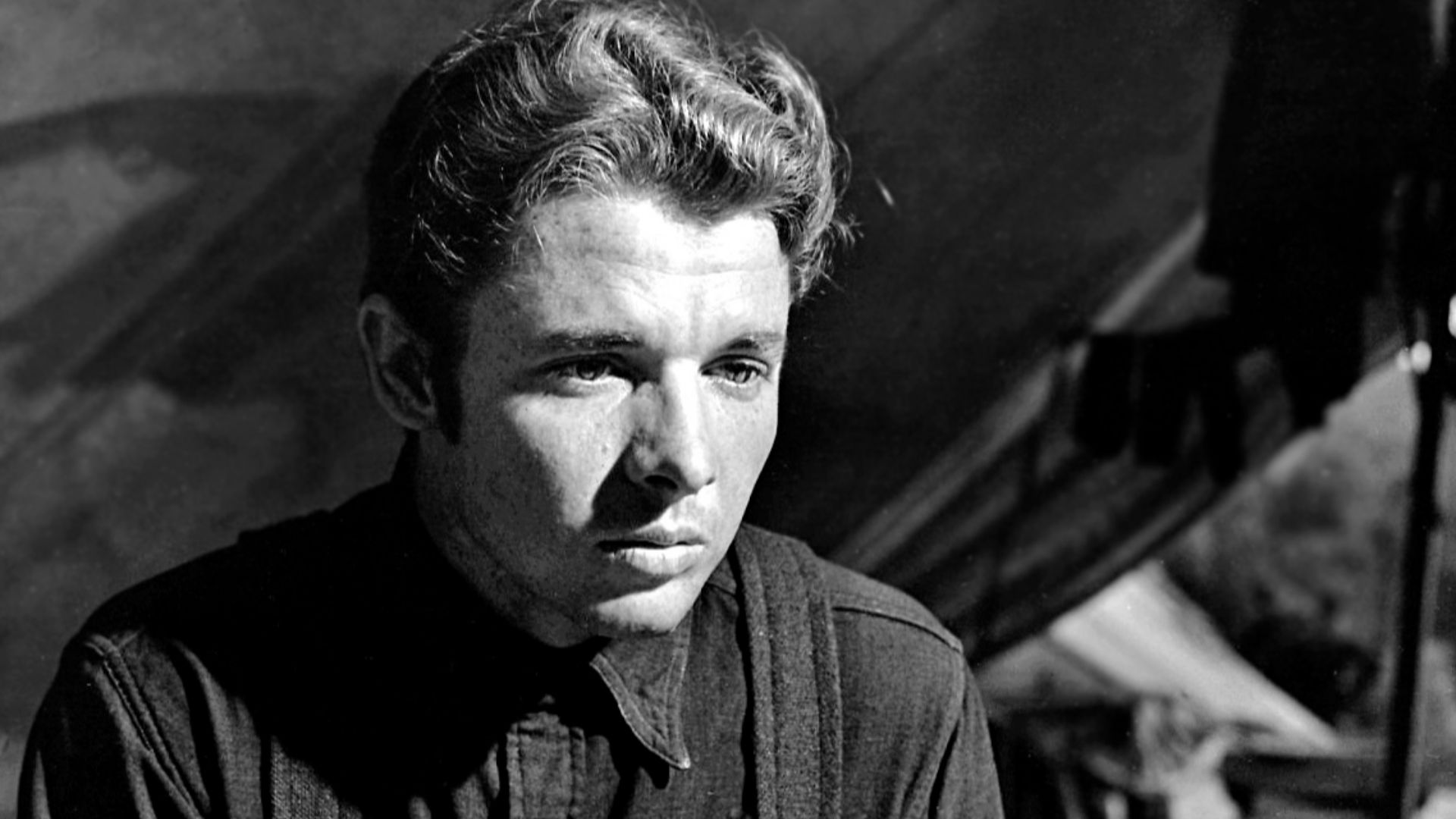 Original studio publicity photo of Audie Murphy for film The Red Badge of Courage. No writing on back.