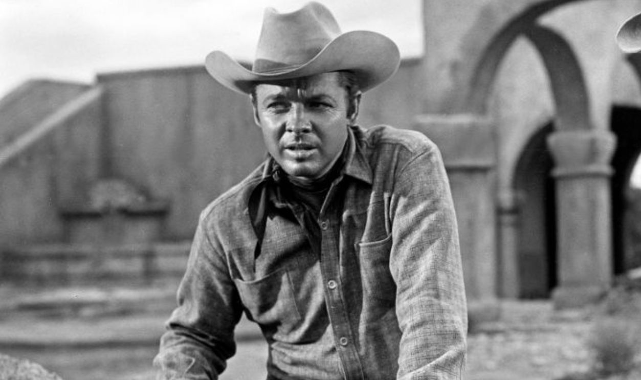 Kino. Six Black Horses, aka: Sechs schwarze Pferde, USA, 1962, Regie: Harry Keller, Darsteller: Audie Murphy (links), Dan Dureya. 