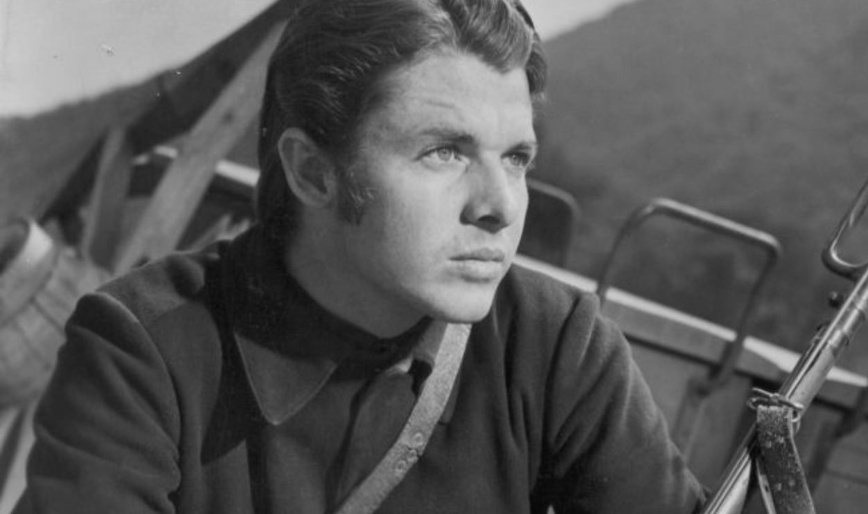1951: American actor and war hero Audie Murphy (1924-1971) in a scene from the American Civil War film 'The Red Badge Of Courage', directed by John Huston for MGM.