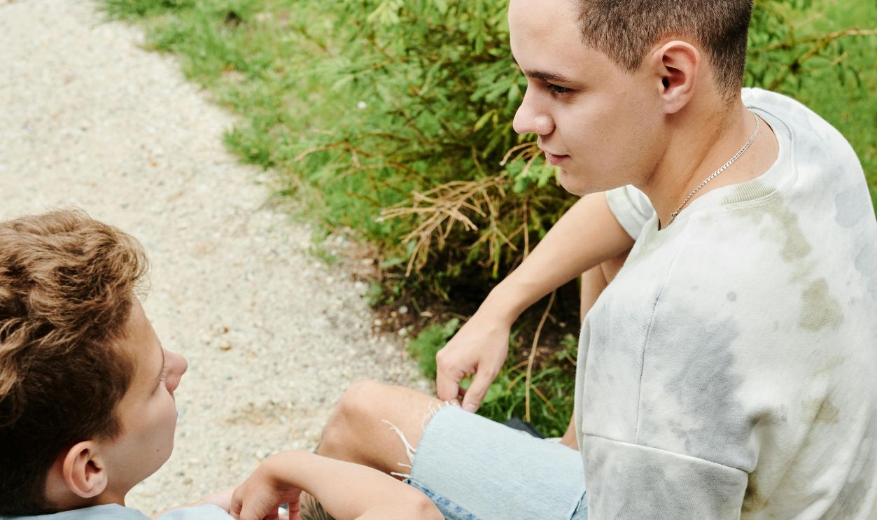 Young Boys having Conversation
