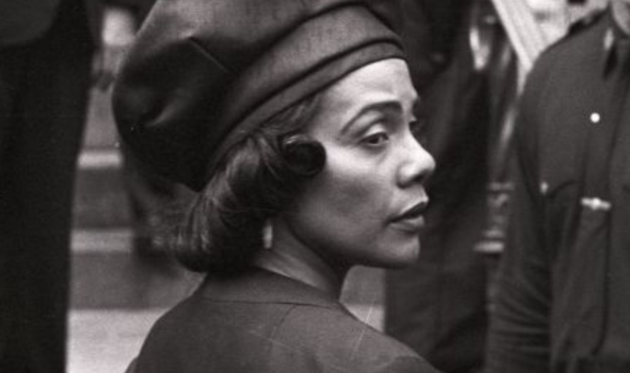 Coretta Scott King at the funeral for Robert F. Kennedy in New York