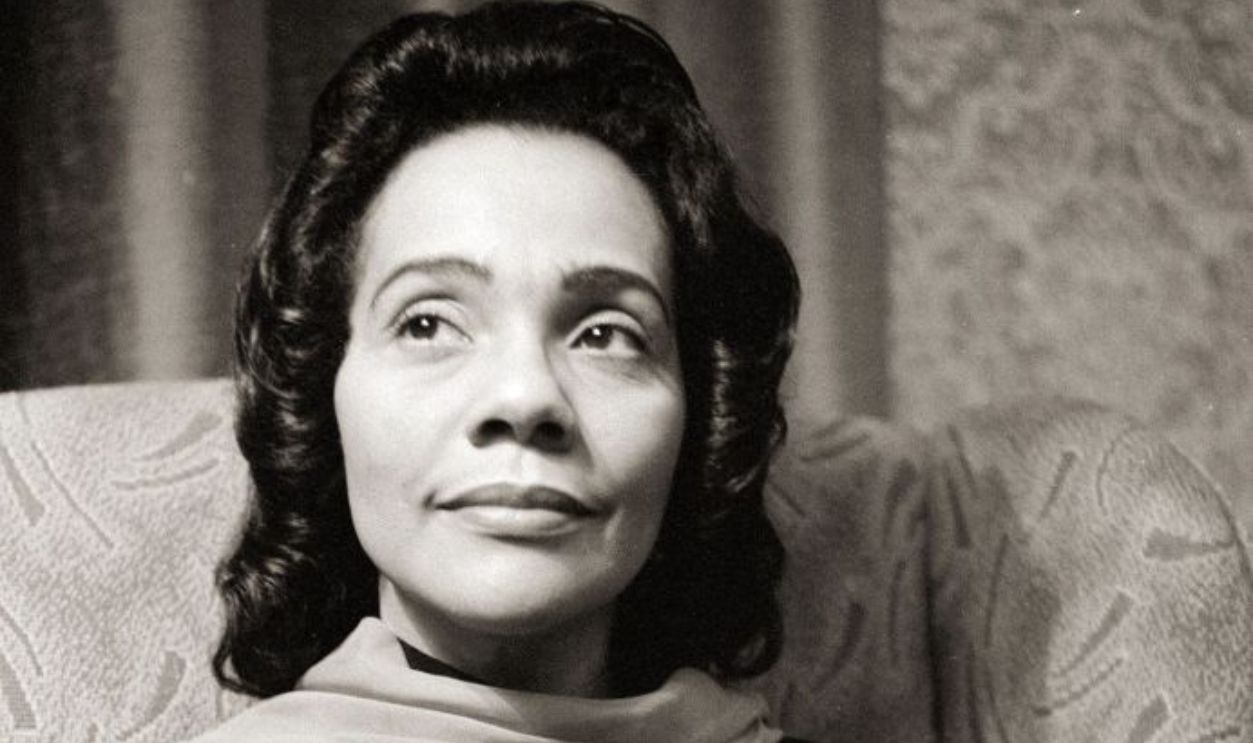 Mrs Martin Luther King - March 1969. Photographed at her London Hotel. This is her first visit to this country. 